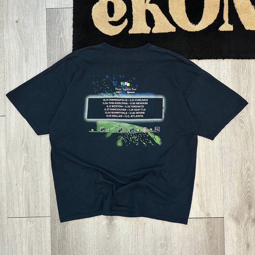 Vintage 2007 AMD x Microsoft Power Together Tour Promo T-Shirt - Size XXL / 2XL